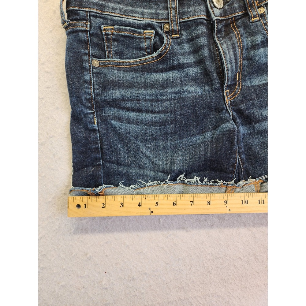 American Eagle Ne(x)t Level Stretch Cut Off Denim Jean Shorts Size 6 - Picture 5 of 9